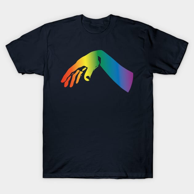 Gay Hand Rainbow Version Pride T-Shirt by MairlaStore